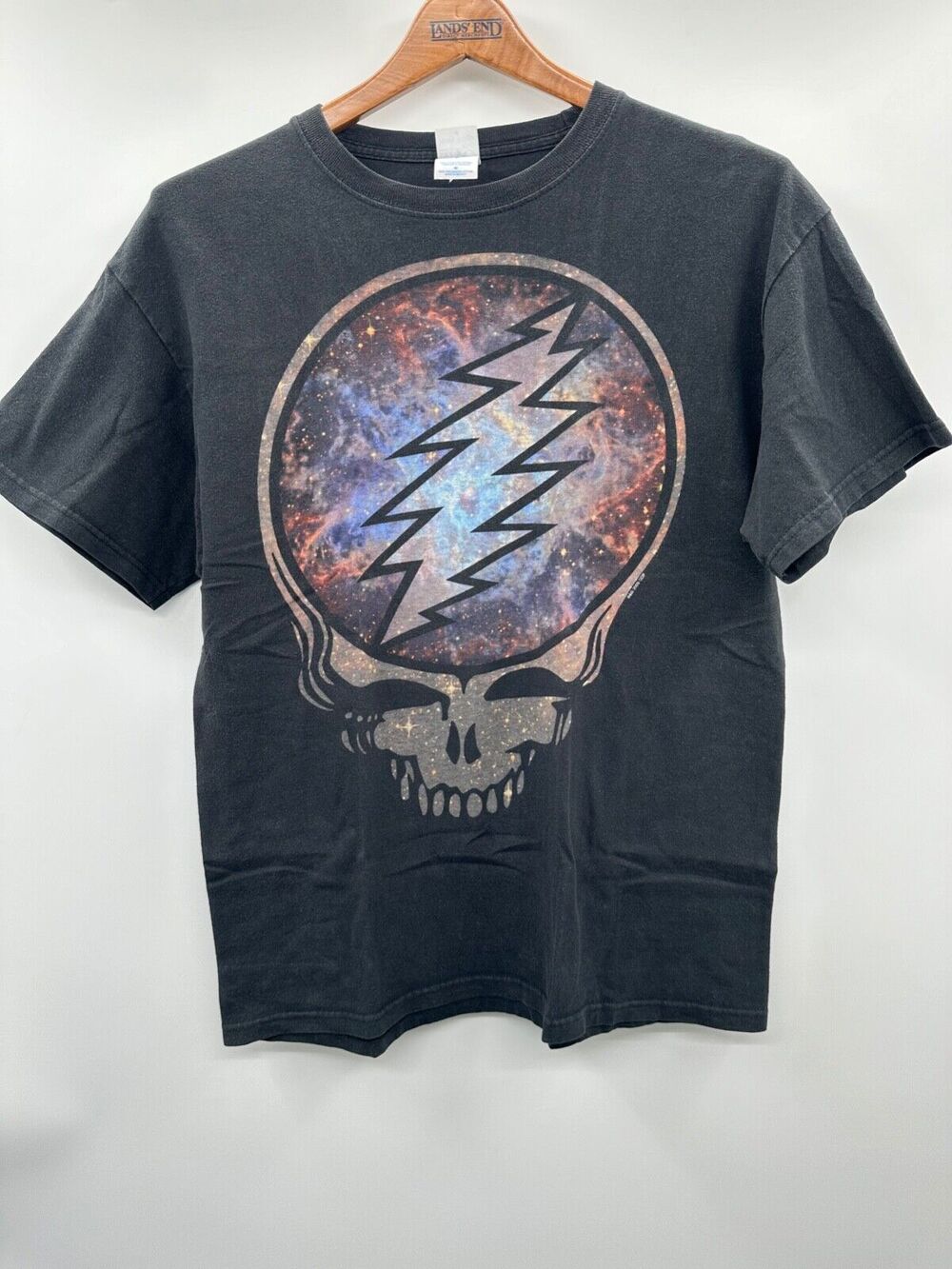 Grateful Dead Logo Black Shirt SZ L M&O Knits 2009